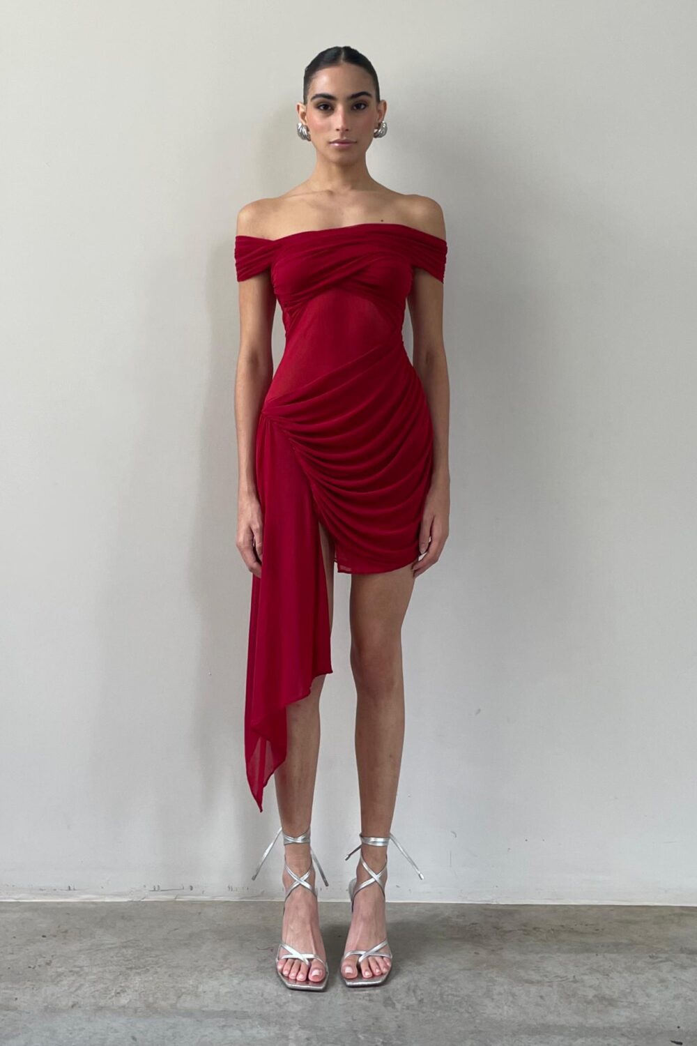 Vestido Tule Sky Vermelho