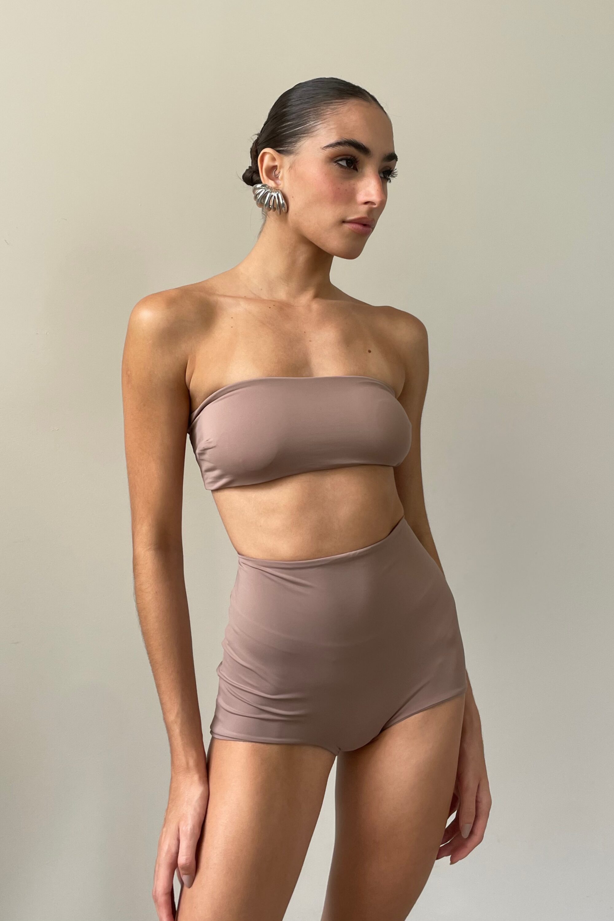 Short Under Cintura Alta Nude - Image 4