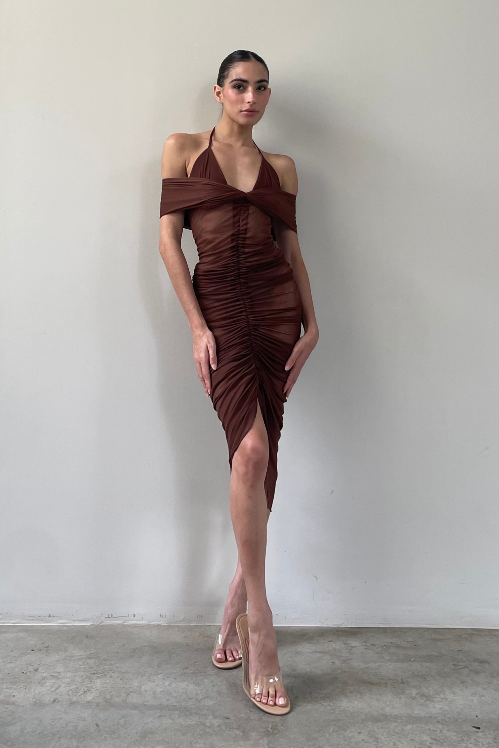 Vestido Tule Sienna Marrom - Image 2