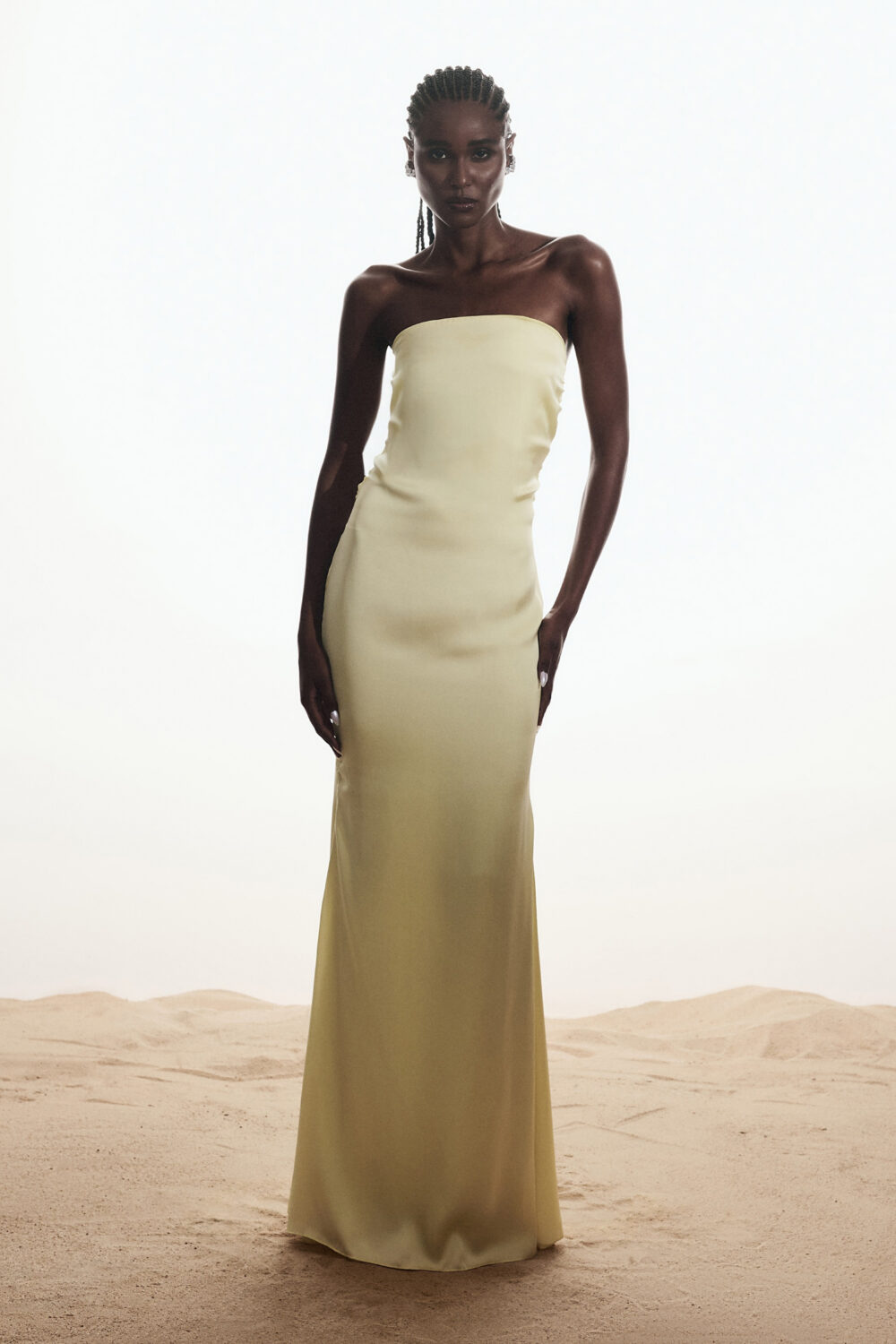 Vestido Tomara que Caia Cetim Butteryellow - SOL BRAND X THAISE JURIATTI