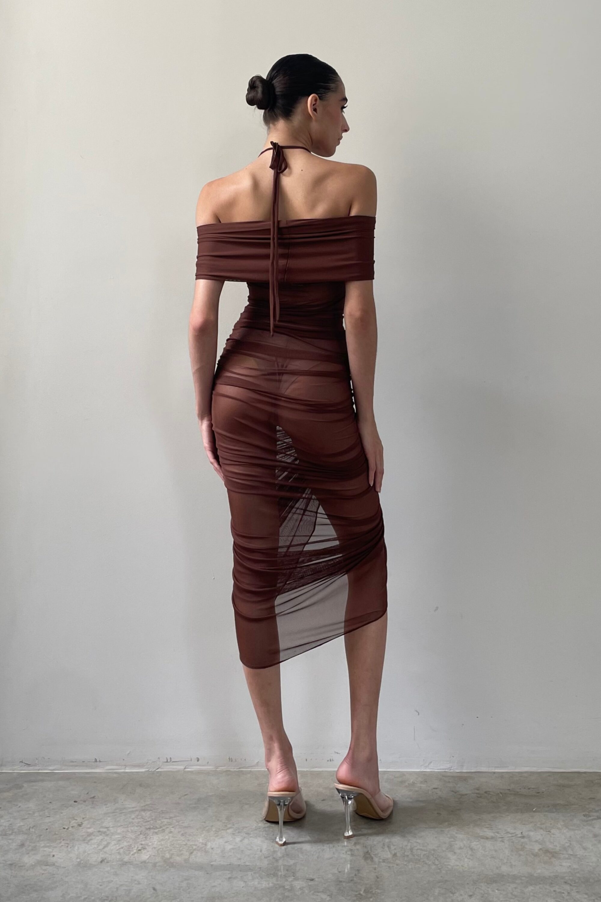 Vestido Tule Sienna Marrom - Image 9