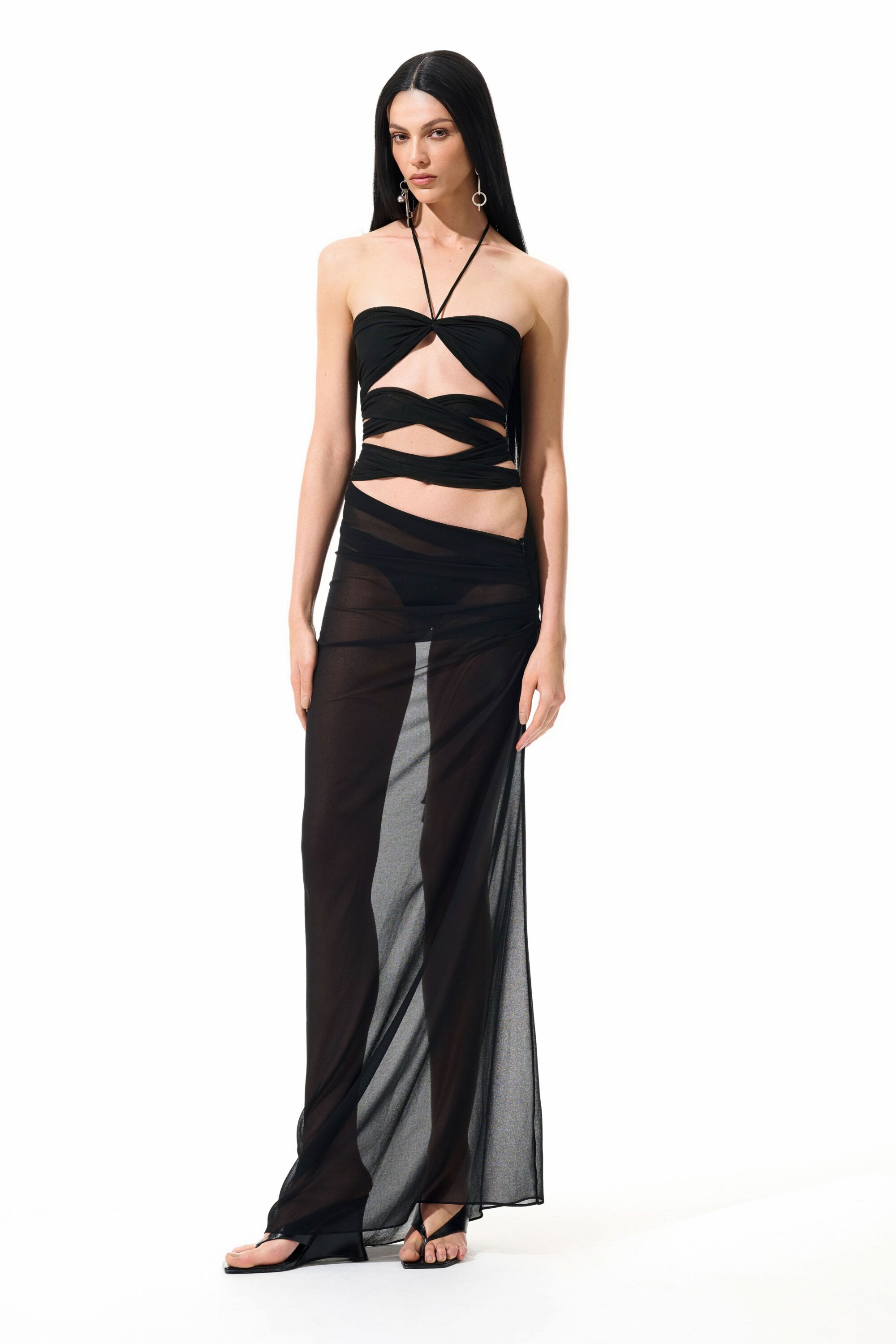 Top Cruzado Tule Preto - Image 2