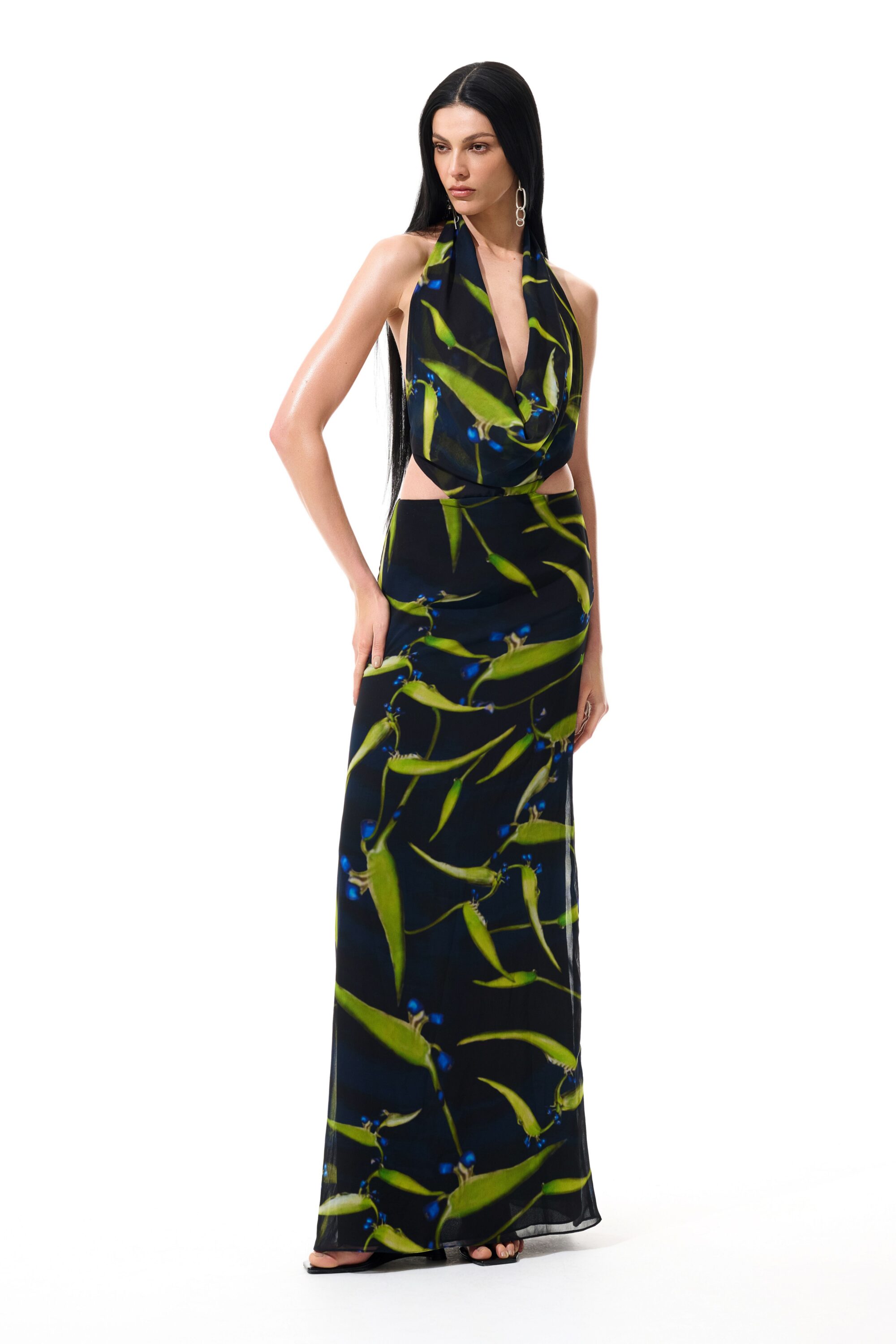 Vestido Slip Longo Tropical Citrus - Image 2