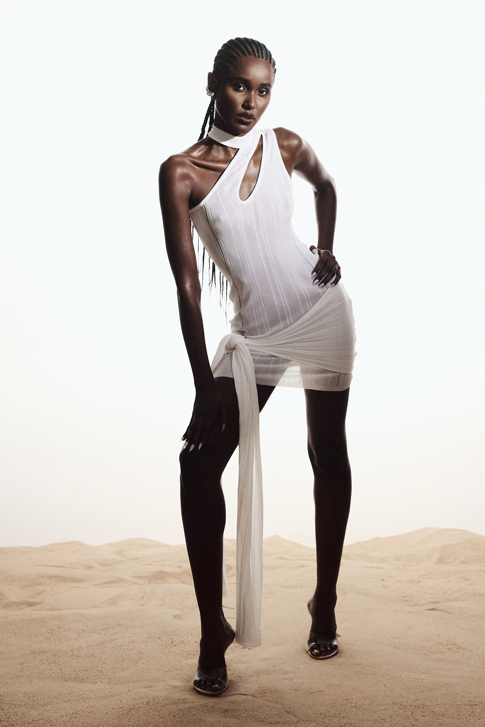 Vestido Tricot Off White