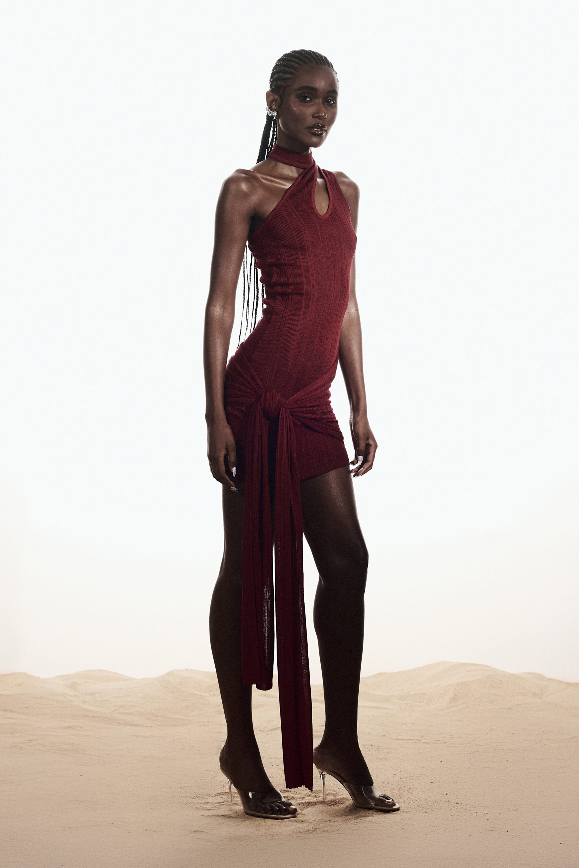 Vestido Tricot Vinho - Image 3