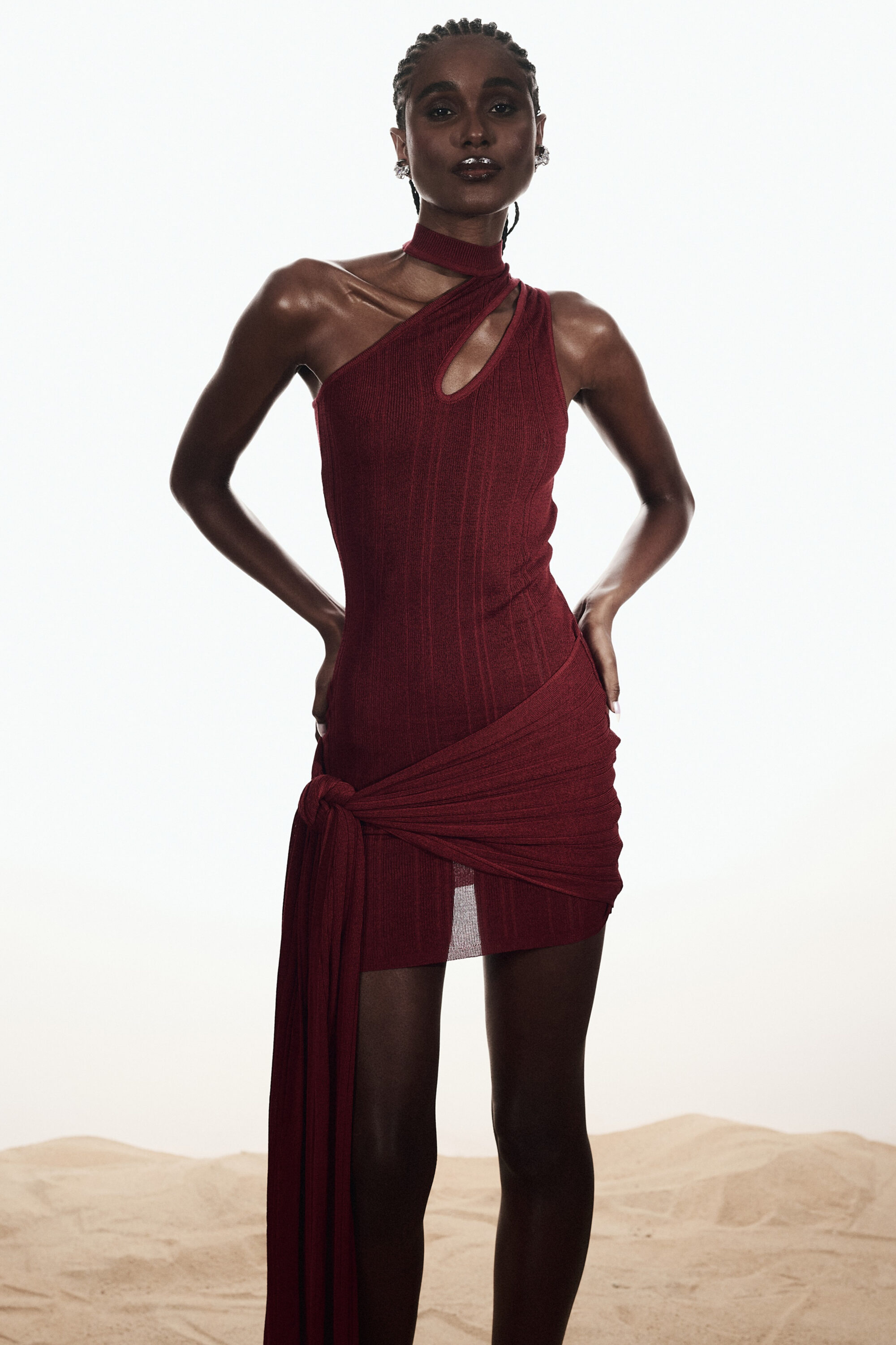 Vestido Tricot Vinho - Image 5