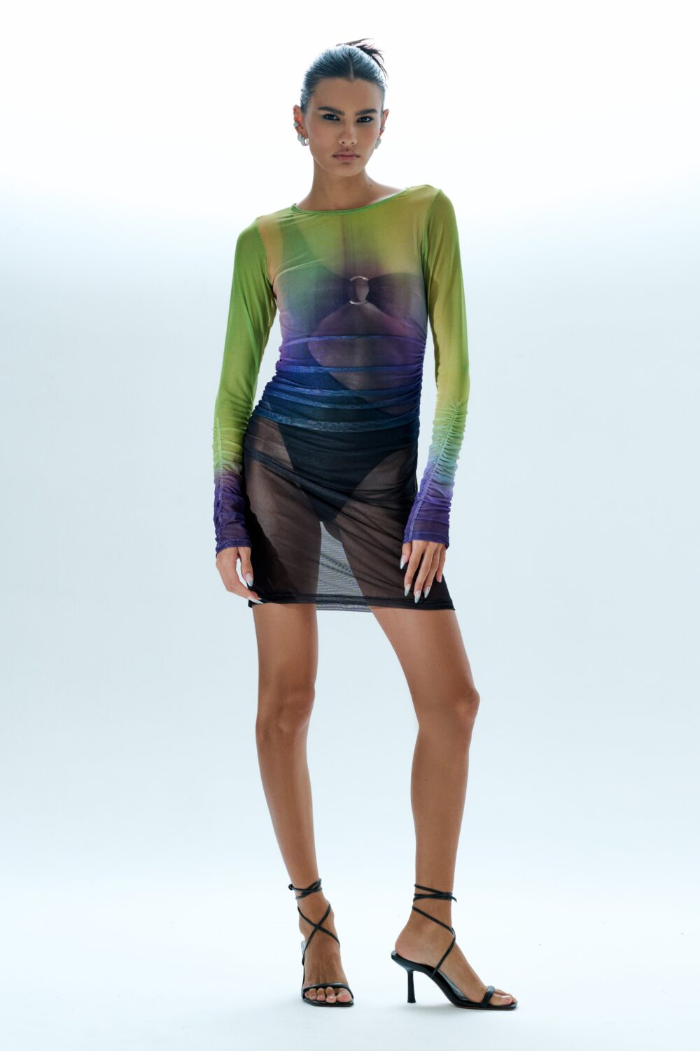 Vestido Curto Tule Melted