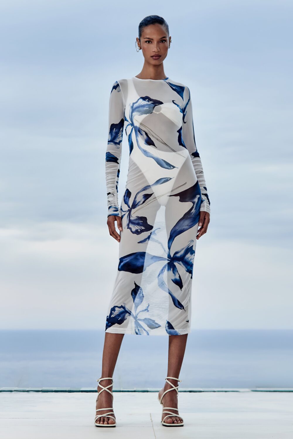 Vestido Midi Tule Blue Orchid