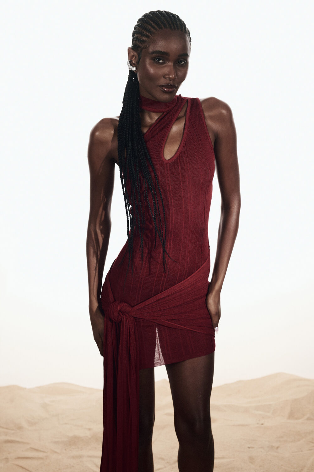Vestido Tricot Vinho