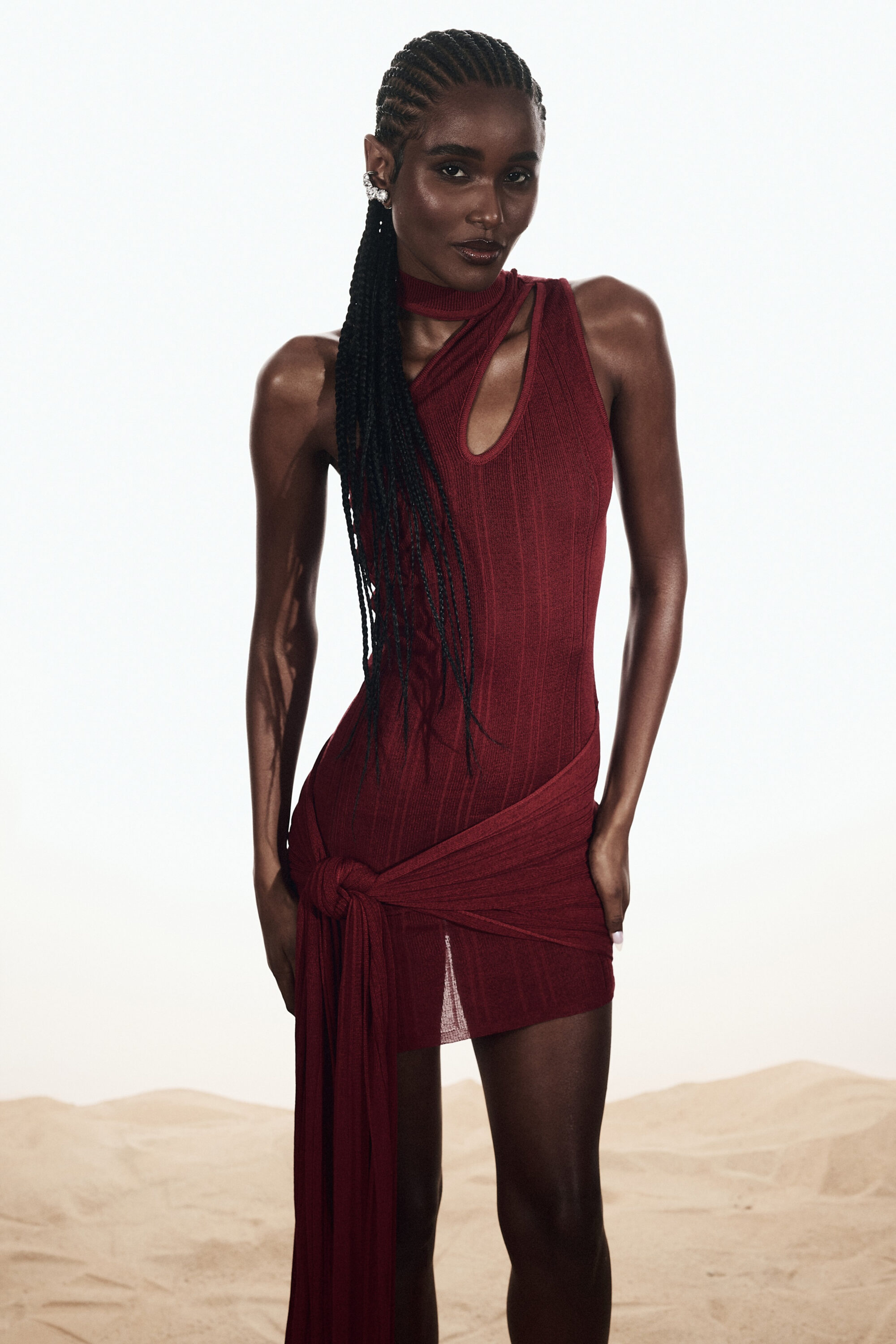 Vestido Tricot Vinho