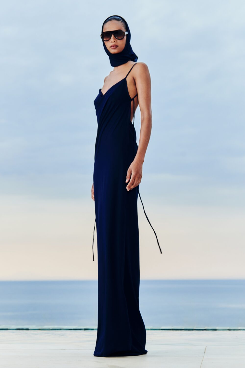 Vestido Lila Azul Marinho
