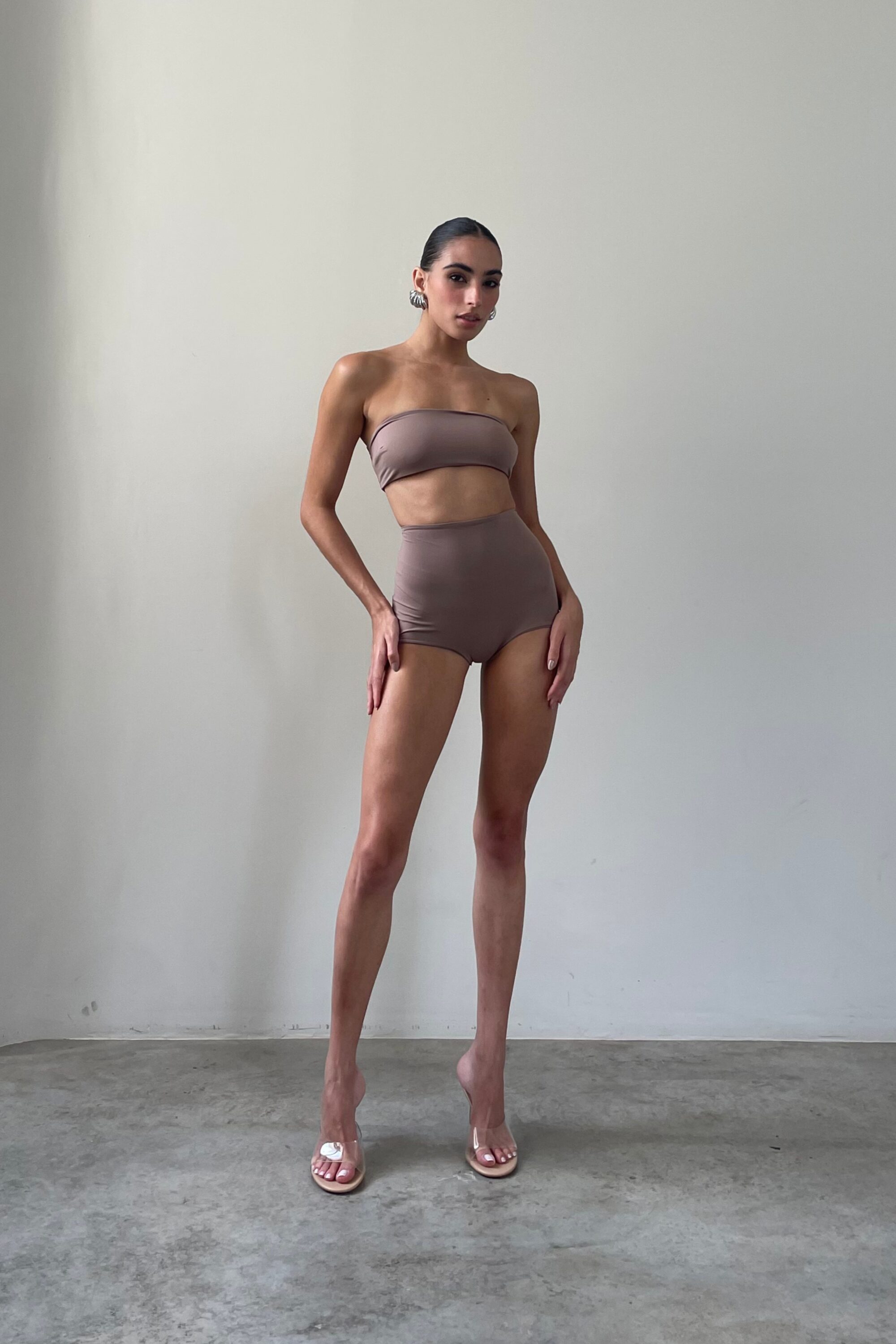 Short Under Cintura Alta Nude - Image 2
