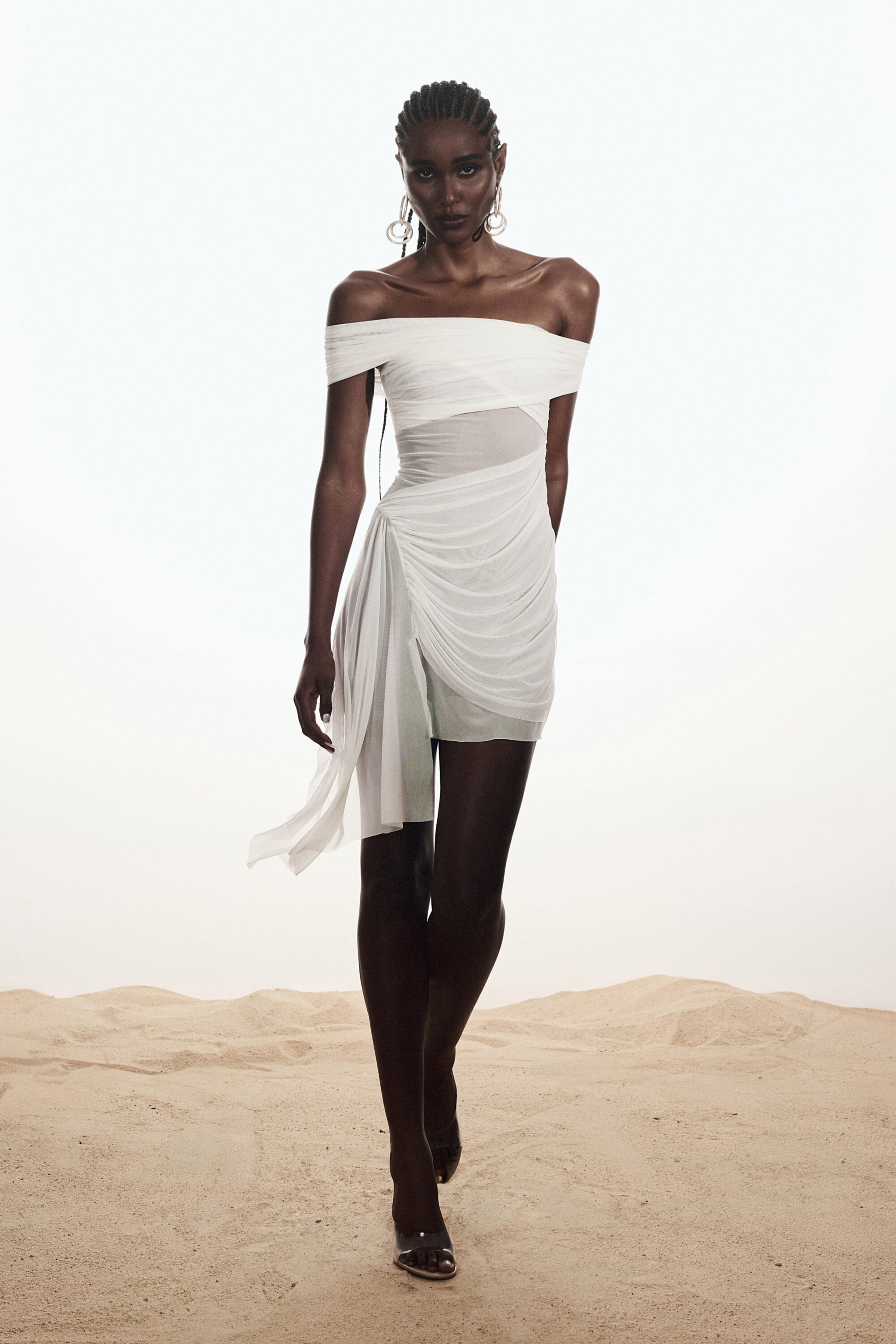Vestido Tule Sky Off White