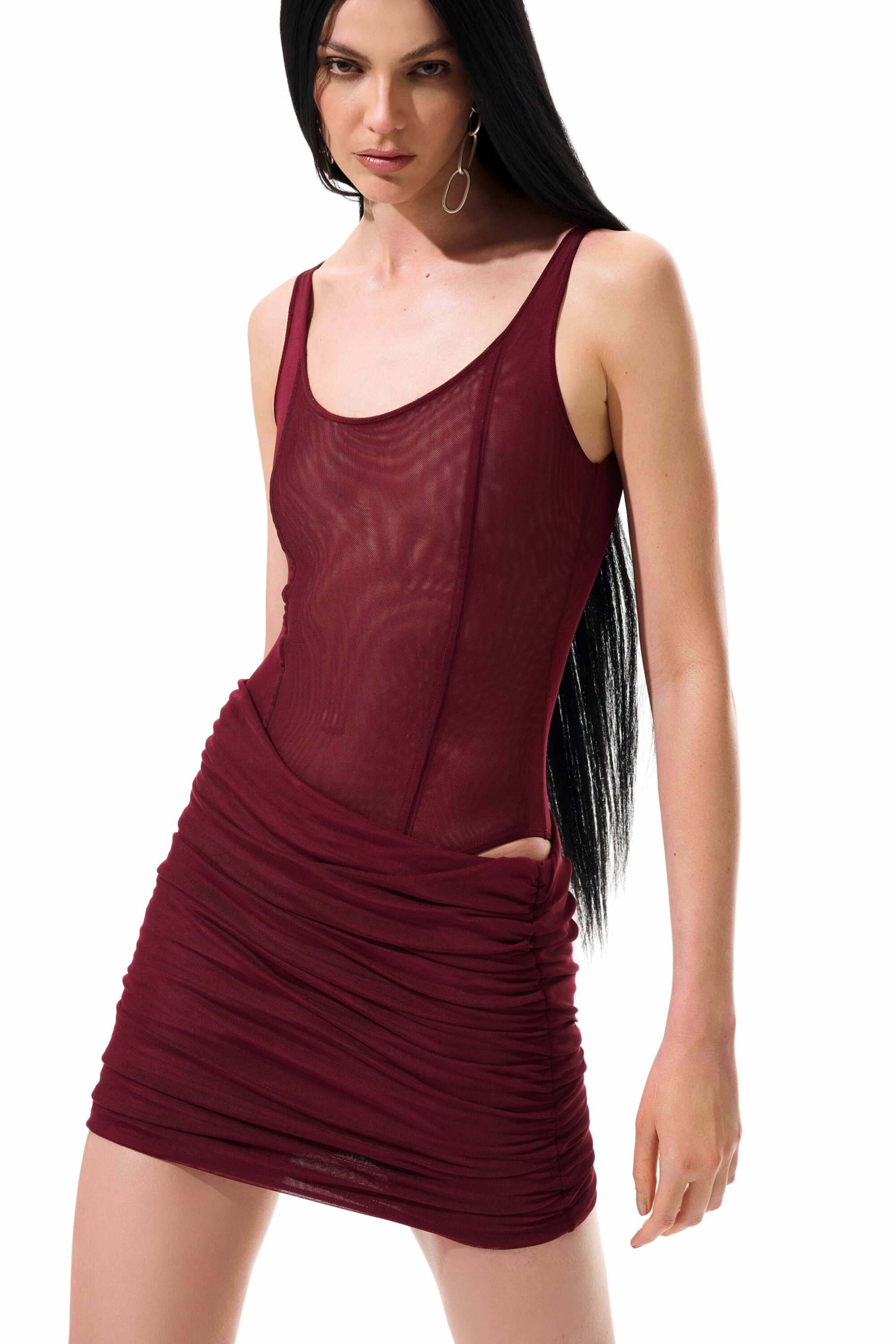 Vestido Bella Vinho - Image 2