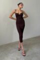 Vestido Lilly Midi Café