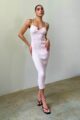 Vestido Lilly Midi Rosa Giz